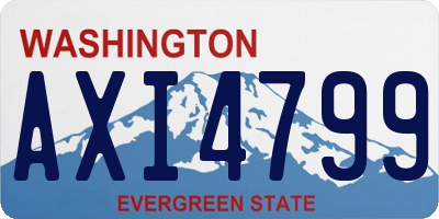 WA license plate AXI4799