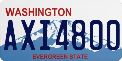 WA license plate AXI4800