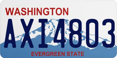 WA license plate AXI4803