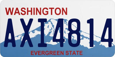 WA license plate AXI4814