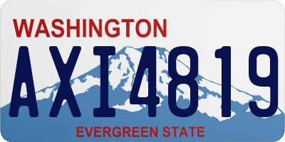 WA license plate AXI4819