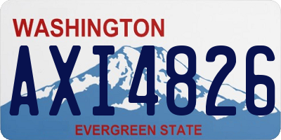 WA license plate AXI4826