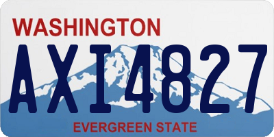 WA license plate AXI4827