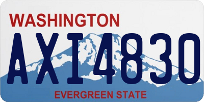 WA license plate AXI4830