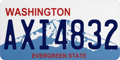 WA license plate AXI4832