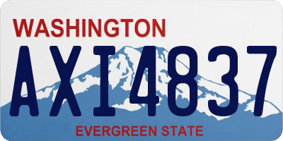 WA license plate AXI4837