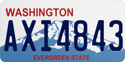 WA license plate AXI4843