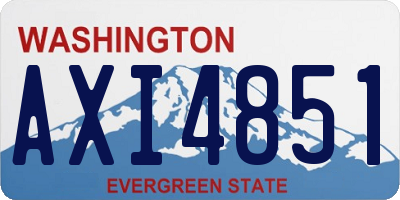 WA license plate AXI4851