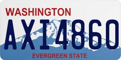 WA license plate AXI4860
