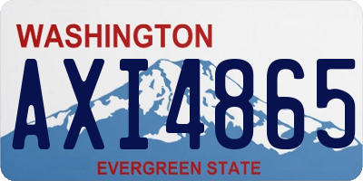 WA license plate AXI4865