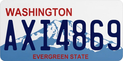 WA license plate AXI4869