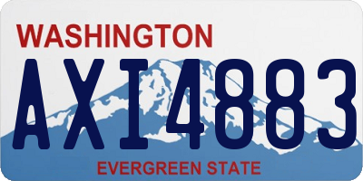 WA license plate AXI4883