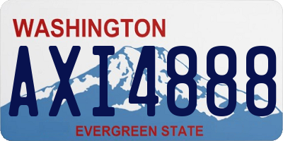 WA license plate AXI4888