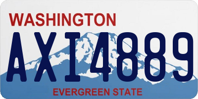 WA license plate AXI4889