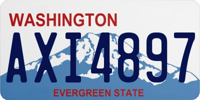 WA license plate AXI4897