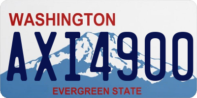 WA license plate AXI4900