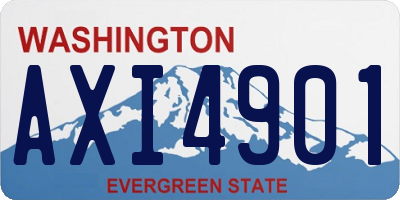 WA license plate AXI4901