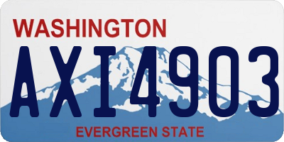 WA license plate AXI4903
