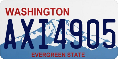 WA license plate AXI4905