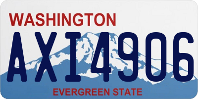 WA license plate AXI4906