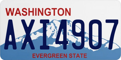 WA license plate AXI4907
