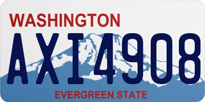 WA license plate AXI4908