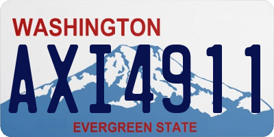 WA license plate AXI4911