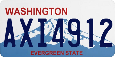 WA license plate AXI4912