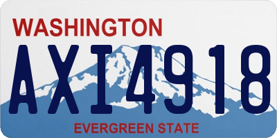 WA license plate AXI4918