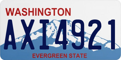 WA license plate AXI4921