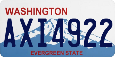 WA license plate AXI4922