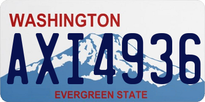 WA license plate AXI4936
