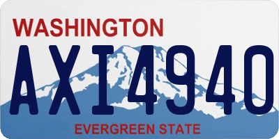 WA license plate AXI4940