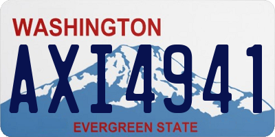 WA license plate AXI4941