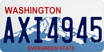 WA license plate AXI4945
