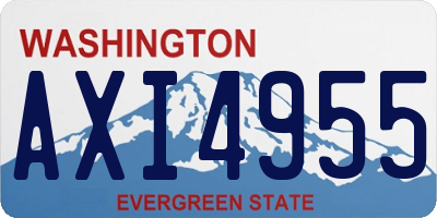 WA license plate AXI4955