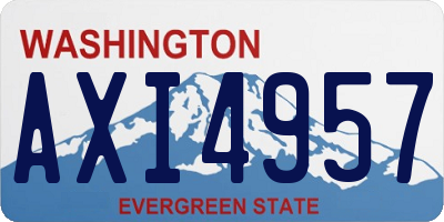 WA license plate AXI4957
