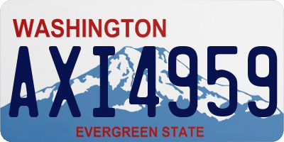 WA license plate AXI4959