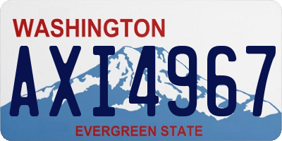 WA license plate AXI4967