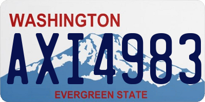 WA license plate AXI4983