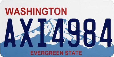 WA license plate AXI4984