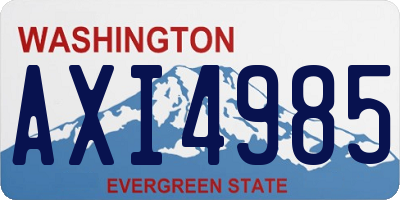 WA license plate AXI4985