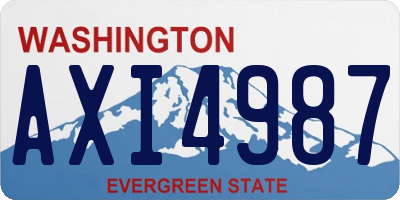 WA license plate AXI4987