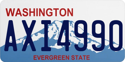 WA license plate AXI4990
