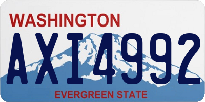 WA license plate AXI4992