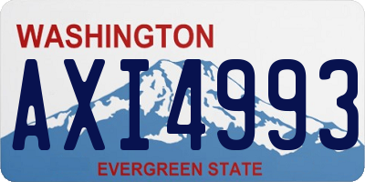 WA license plate AXI4993