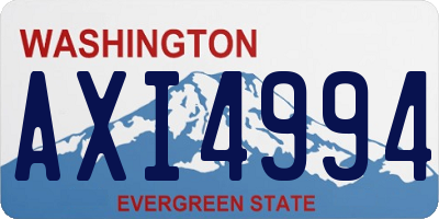 WA license plate AXI4994