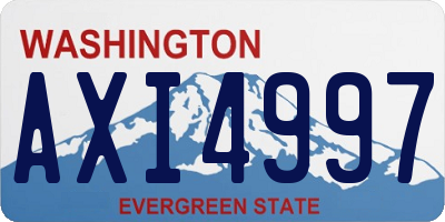 WA license plate AXI4997