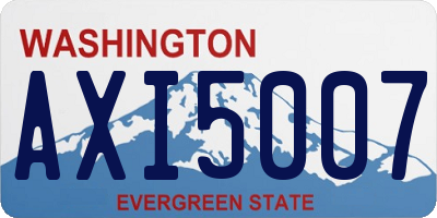 WA license plate AXI5007