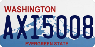 WA license plate AXI5008